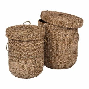 Laundry Baskets With Lids 2 Pcs | Home Accessories Storage Baskets Home Accessories Home Accessories