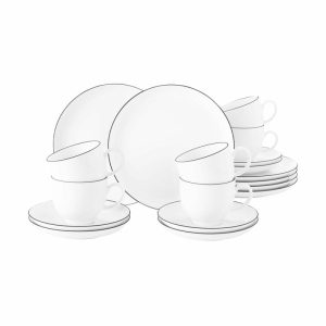 Lido Black Line Coffee Service 18 Pieces | Tableware Table Settings & Starter Sets Plates Table Settings & Starter Sets