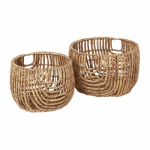 Lily Round Open Twist Basket 2 Pieces | Home Accessories Storage Baskets Home Accessories Home Accessories