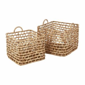 Lily Square Open Twist Basket 2 Pieces | Home Accessories Storage Baskets Home Accessories Home Accessories