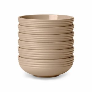 Lines Bowl Ø16 Cm 6-Pack | Tableware Breakfast Bowls Bowls & Serving Dishes beige