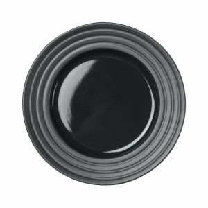 Lines Small Plate Ø21 Cm | Tableware Small Plates & Side Plates Plates Dark grey