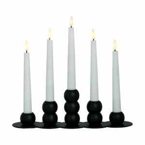 Lykke Combinable Candle Sticks Incl. 5 Pcs Led-Light | Home Accessories Candle Holders Candle Holders black