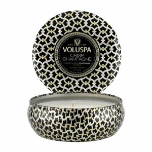 Maison Noir 3-Wick Tin Scented 40 Hours | Home Accessories Scented Candles & Diffusers Candle Holders Crisp Champagne