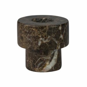 Marble Candle Holder 5 Cm | Home Accessories Candle Holders Candle Holders Brown