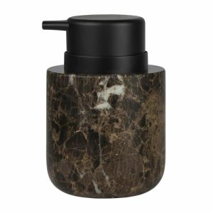 Marble Soap Dispenser 12.5 Cm | Home Accessories Soap Dispensers & Dishes Bathroom Accessories Brown