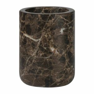 Marble Toothbrush Holder 10 Cm | Home Accessories Toothbrush Holders Bathroom Accessories Brown