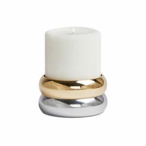 Marriage Candleholder | Home Accessories Candle Holders Candle Holders brass-silver