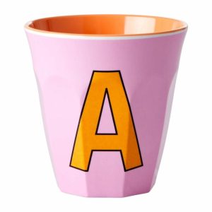 Melamin Cup Medium Letter -A 30 Cl | Tableware Plastic Cups Children's Tableware Pink