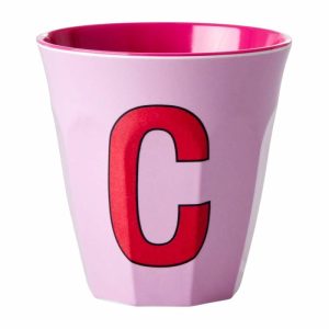 Melamin Cup Medium Letter -C 30 Cl | Tableware Plastic Cups Children's Tableware Pink