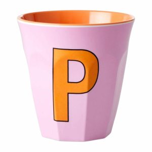 Melamin Cup Medium Letter -P 30 Cl | Tableware Plastic Cups Children's Tableware Pink