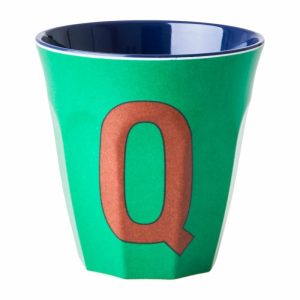 Melamin Cup Medium Letter -Q 30 Cl | Tableware Plastic Cups Children's Tableware Green