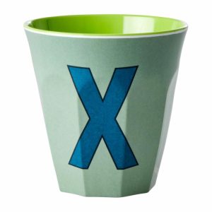 Melamin Cup Medium Letter -X 30 Cl | Tableware Plastic Cups Children's Tableware Khaki