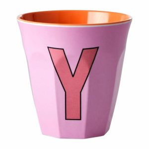 Melamin Cup Medium Letter -Y 30 Cl | Tableware Plastic Cups Children's Tableware Pink