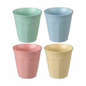 Nora Drinking Glass S 15 Cl 4-Pack | Tableware Plastic Glasses Glasses Blue-green-pink-yellow