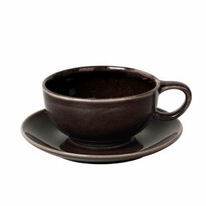 Nordic Coal Tea Cup And Saucer | Tableware Teacups Cups & Mugs Tableware