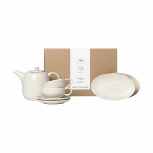 Nordic Vanilla Tea Service For Two | Tableware Table Settings & Starter Sets Plates Table Settings & Starter Sets