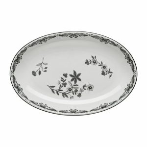 Ostindia Black Serving Plate Oval 22X33 Cm | Tableware Serving Platters & Dishes Bowls & Serving Dishes black