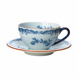 Ostindia Cup With Saucer 16 Cl Gift Wrap | Tableware Coffee Cups Coffee Cups Blue-white