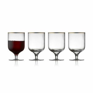 Palermo Gold Wine Glass 30 Cl 4-Pack | Tableware Wine Glasses Glasses Clear-gold