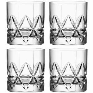 Peak Double Old Fashioned Glass 4-Pack | Tableware Long Drink & Highball Glasses Glasses Long Drink & Highball Glasses