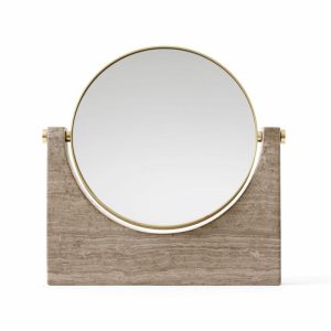 Pepe Marble Mirror | Home Accessories Table Mirrors Home Accessories brass-brown marble