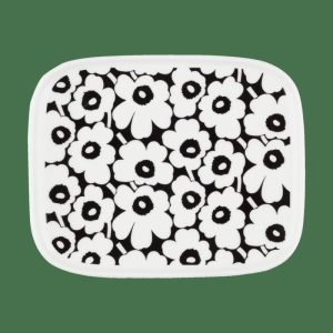 Pikkuinen Unikko Plate 12X15 Cm | Tableware Serving Platters & Dishes Bowls & Serving Dishes black-white