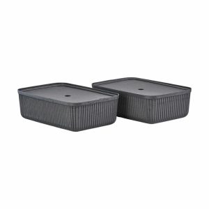 Pulp Storage Box 32X48 Cm 2-Pack | Home Accessories Storage Baskets Home Accessories black