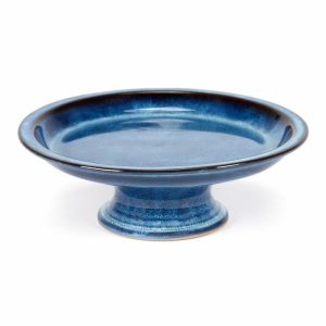 Pure Cake Plate Glazed L 23.5 Cm | Tableware Serving Platters & Dishes Bowls & Serving Dishes Dark Blue