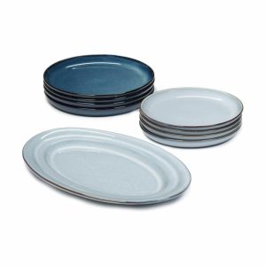 Pure Dinner Set 9 Pieces | Tableware Table Settings & Starter Sets Plates blue