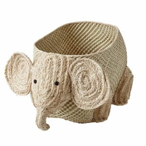 Raffia Storage Box Animals | Home Accessories Storage For The Kids Room Home Accessories Elefant