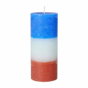 Rainbow Block Candle 17 Cm | Home Accessories Candles Candle Holders Blue lagoon