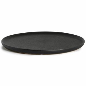 Raw Black Plate Ø 27 Cm | Tableware Dinner Plates Dinner Plates black