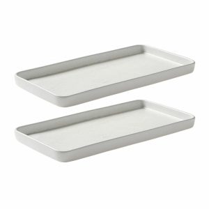 Raw Saucer 18X34 Cm 2-Pack | Tableware Serving Platters & Dishes Bowls & Serving Dishes Arctic White