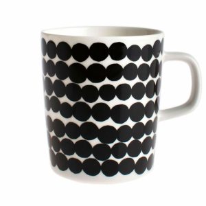 Räsymatto Mug 25 Cl | Tableware Coffee Cups Coffee Cups black & white