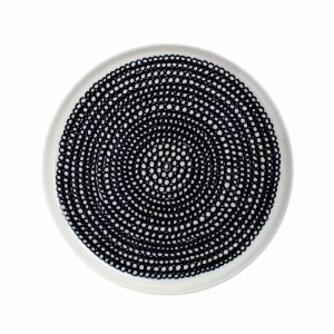 Räsymatto Plate Ø 20 Cm | Tableware Small Plates & Side Plates Plates black-white, small dots