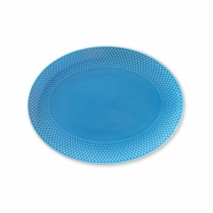 Rhombe Oval Serving Plate 21.5X28.5 Cm | Tableware Serving Platters & Dishes Bowls & Serving Dishes blue