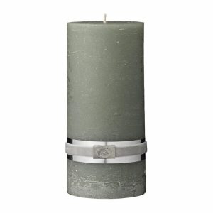 Rustic Candle Forest Green Ø10 Cm | Home Accessories Candles Candle Holders Candles