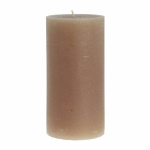 Rustic Candle Golden Brown Ø10 Cm | Home Accessories Candles Candle Holders Candles