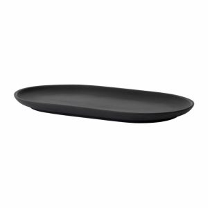 Sand Plate Oval 12.5X20 Cm | Tableware Serving Platters & Dishes Bowls & Serving Dishes Black clay