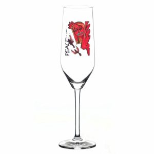 Scream Peace Champagne Glass | Tableware Champagne Glasses Champagne Glasses Champagne Glasses