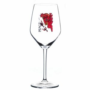 Scream Peace Rosé/White Wine Glass | Tableware Wine Glasses Glasses Tableware