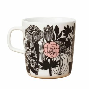 Siirtolapuutarha Tea Mug | Tableware Teacups Coffee Cups black-white-pink