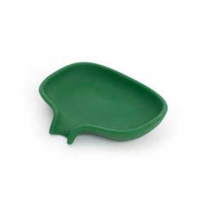 Soap Tray With Concealed Drain Spout In Silicone – Small 8.5X10.8 | Home Accessories Soap Dispensers & Dishes Bathroom Accessories Dark green