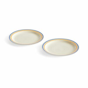 Sobremesa Plate Ø24.5 Cm 2-Pack | Tableware Dinner Plates Dinner Plates Blue-yellow