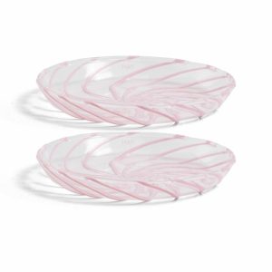 Spin Saucer Ø11 Cm 2-Pack | Tableware Serving Platters & Dishes Bowls & Serving Dishes Clear-pink rand