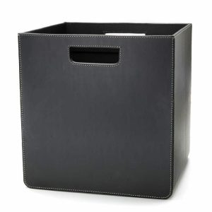 Storage Box | Home Accessories Storage Baskets Home Accessories black with white stitches