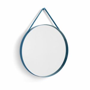 Strap Mirror Ø70 Cm | Home Accessories Round Mirrors Home Accessories blue