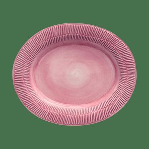 Stripes Platter 30X35 Cm | Tableware Serving Platters & Dishes Bowls & Serving Dishes Pink