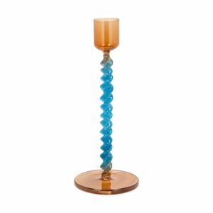 Styles Candlestick 16,3 Cm | Home Accessories Candle Holders Candle Holders Blue-amber